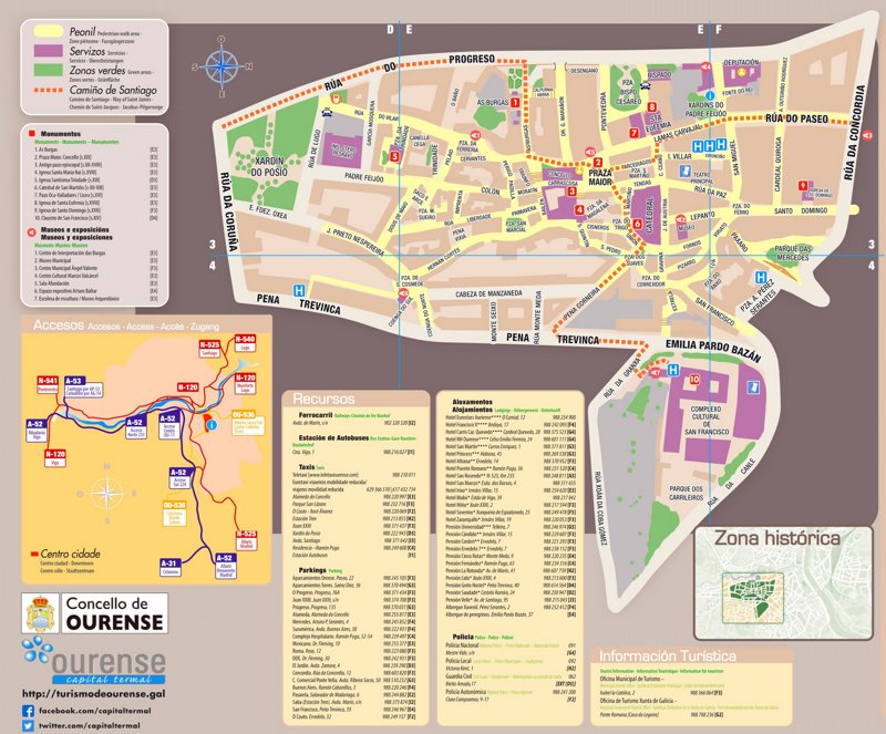 Ourense Sightseeing Map