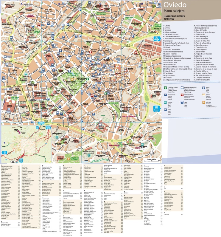 Oviedo tourist map - Ontheworldmap.com