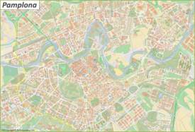Detailed Map of Pamplona