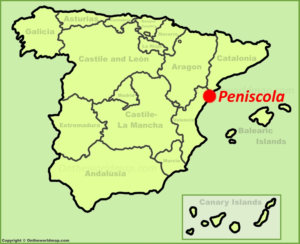 Peniscola Location Map