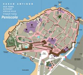 Tourist Map of Peniscola Old Town