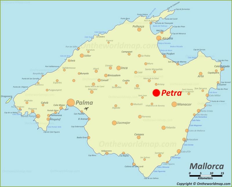 Petra Map | Mallorca, Spain | Detailed Maps of Petra