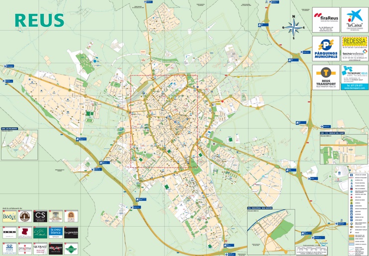 Large detailed tourist map of Reus
