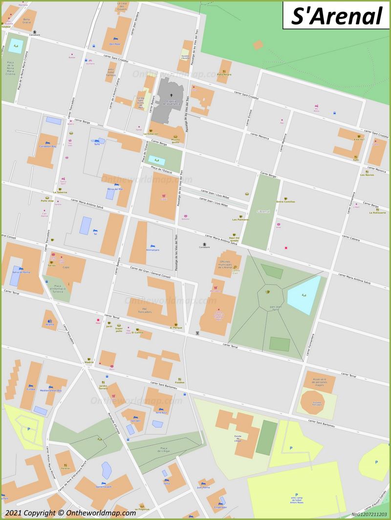 s'Arenal Map | Mallorca, Spain | Detailed Maps of s'Arenal