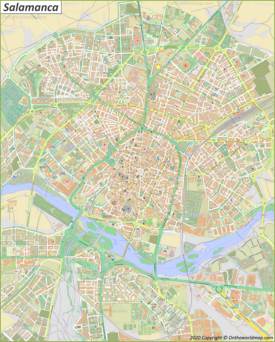 Detailed Map of Salamanca