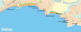 Mapa de Playas de Salou