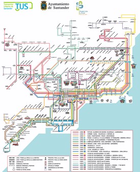 Santander transport map