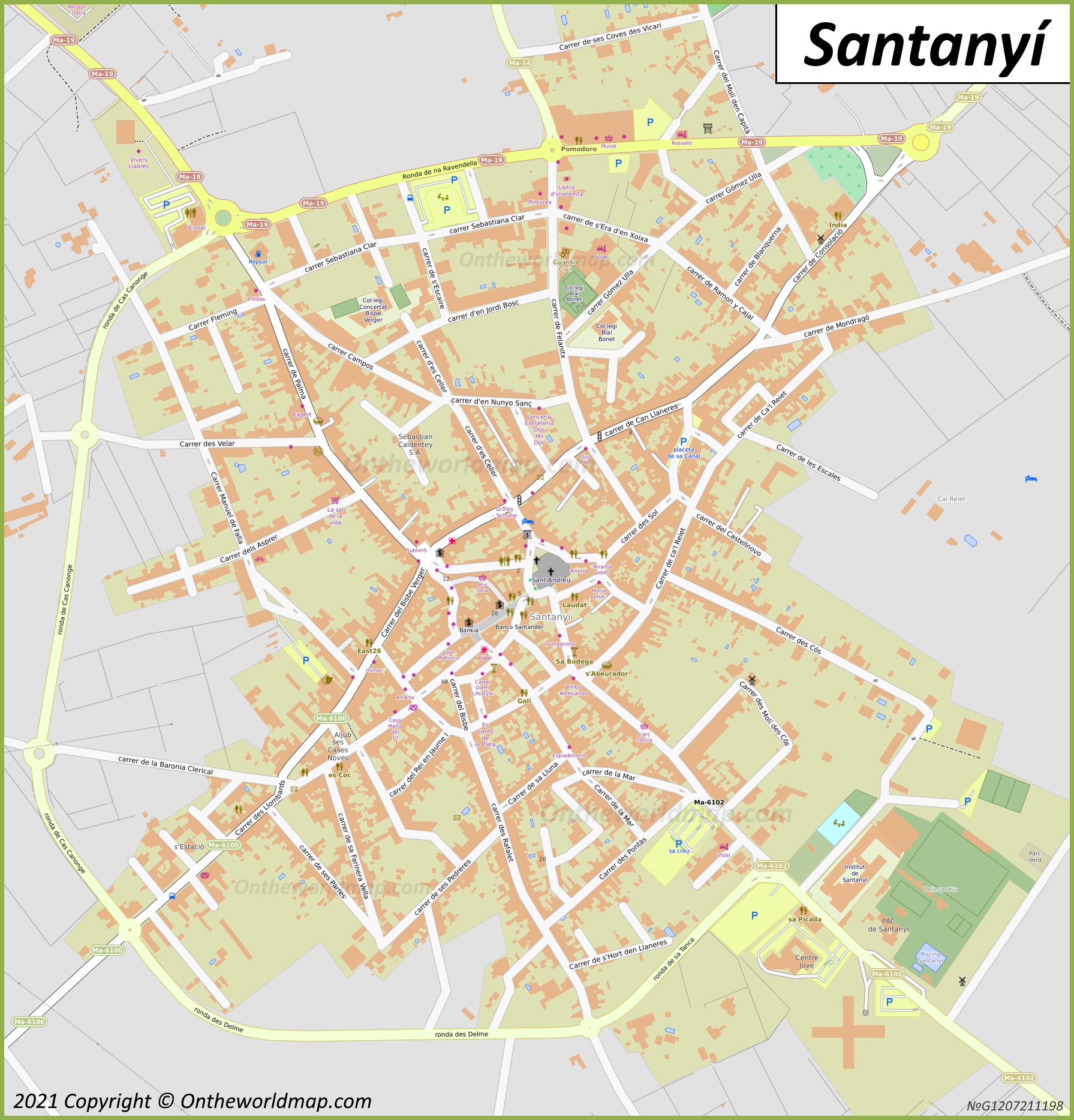 Map of Santanyí