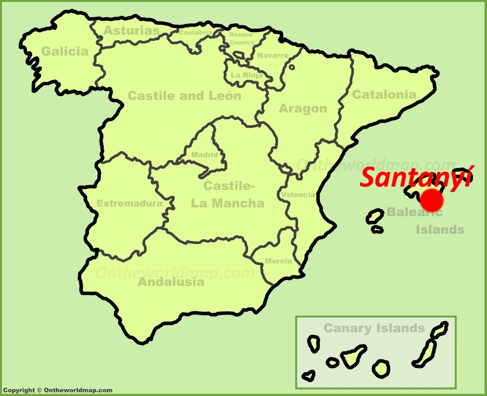 Santanyí Location On The Spain Map