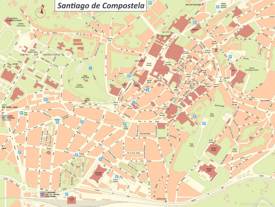 Santiago de Compostela - Mapa Turistico