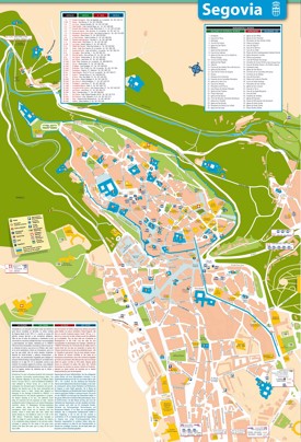 Segovia - Mapa de hoteles y atracciones turísticas