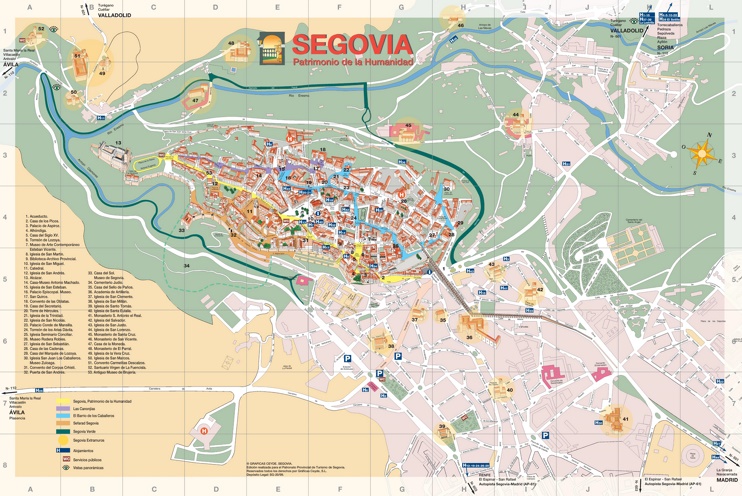Segovia old city map