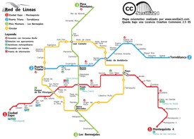 Sevilla metro mapa