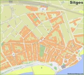 Sitges  - Centro de la ciudad Mapa
