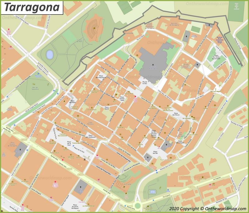 Mapa del casco antiguo de Tarragona