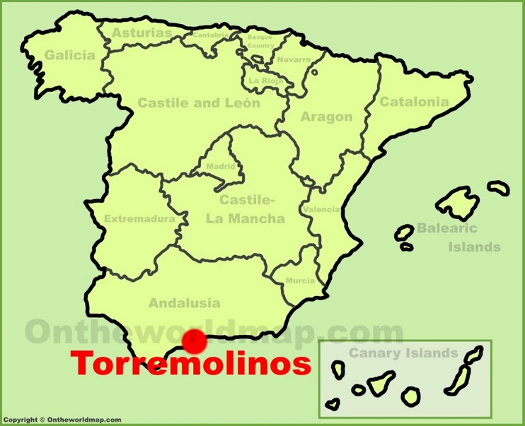 Torremolinos location on the Spain map