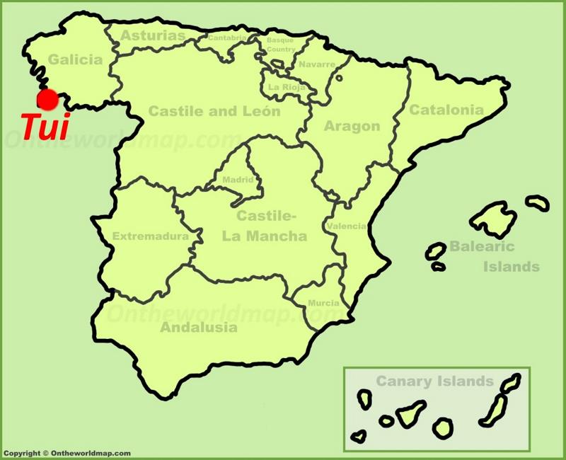 Tui location on the Spain map