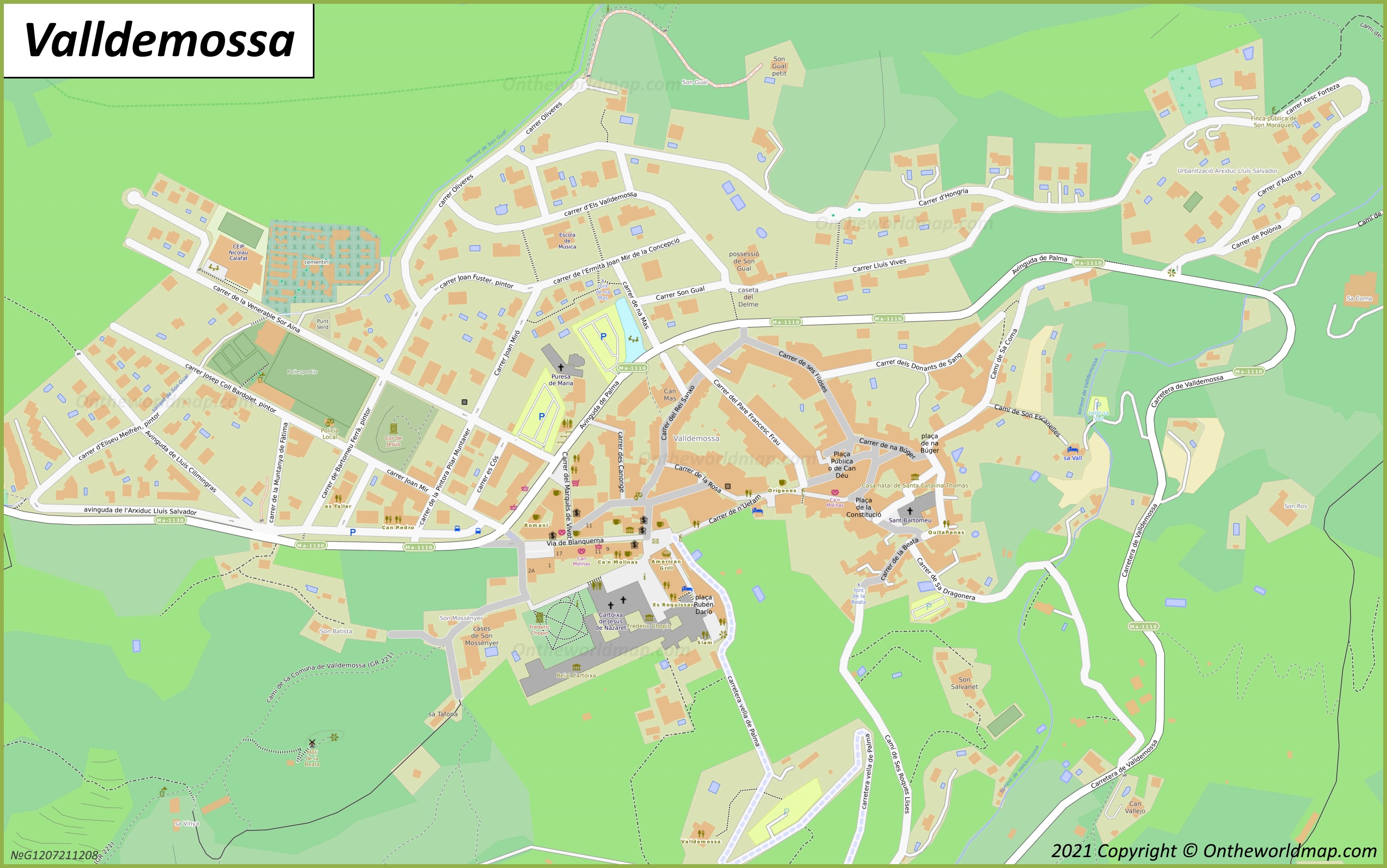 Map of Valldemossa