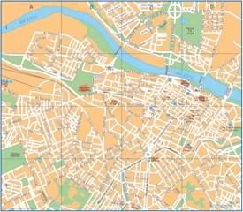 Zaragoza city center map