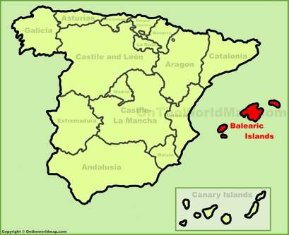 Balearic Islands Location Map