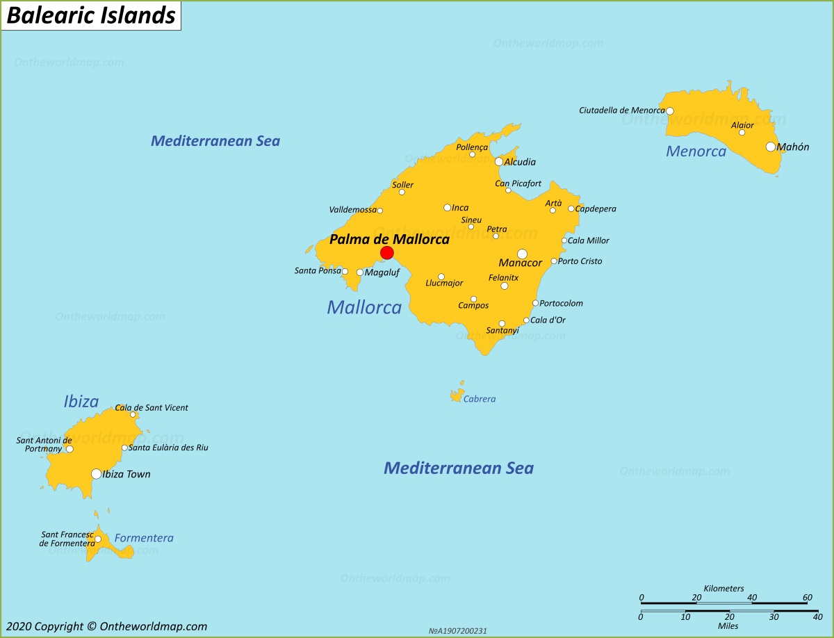 Balearic Islands Map Spain Maps Of Balearic Islands Balearic Islands Map Spain Maps Of Balearic Islands