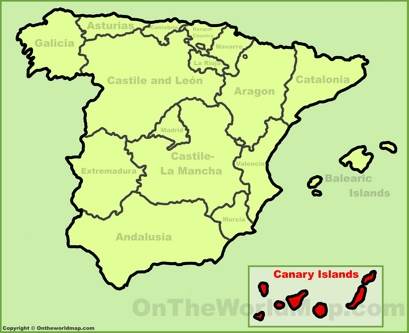 Canarias Localización Mapa