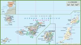 Canary Islands tourist map