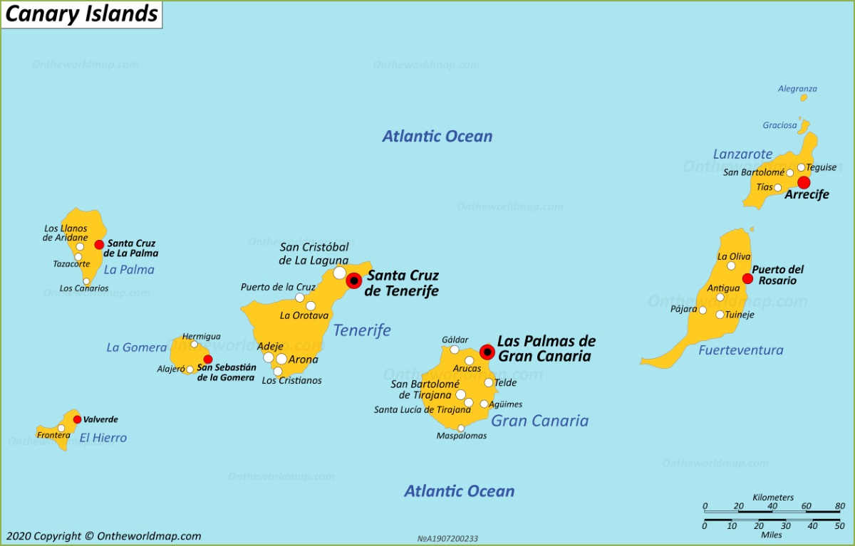 96   Map Of Canary Islands 