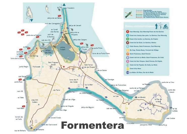 Formentera Viaje Mapa