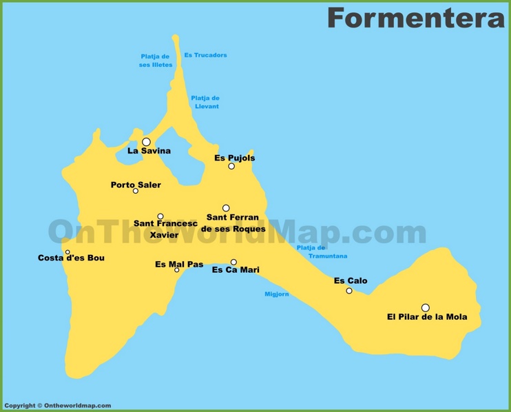 Map of Formentera