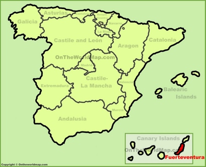 Fuerteventura Location Map