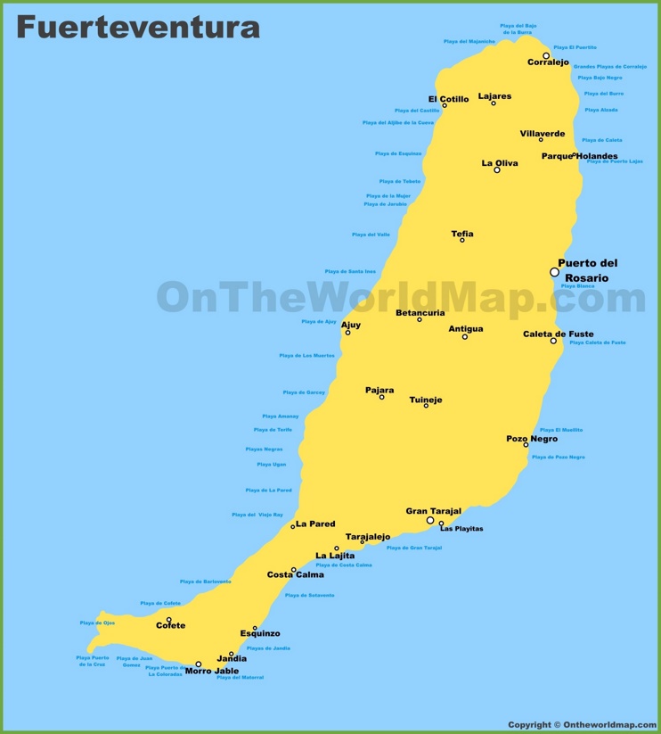 Map of Fuerteventura