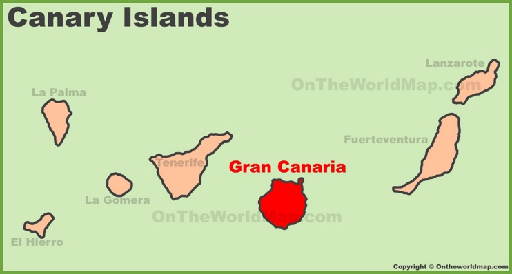 Gran Canaria en Canarias Mapa