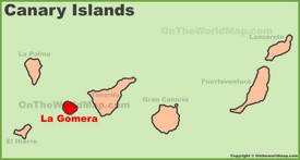 La Gomera location on the Canaries map