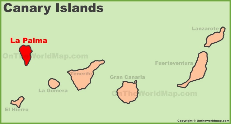 La Palma en Canarias Mapa