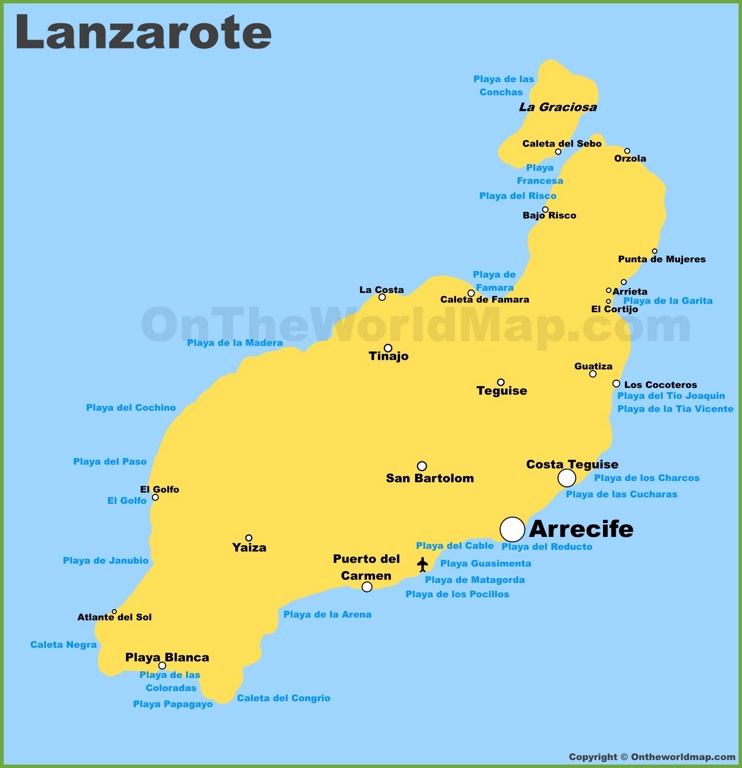 Mapa de Lanzarote