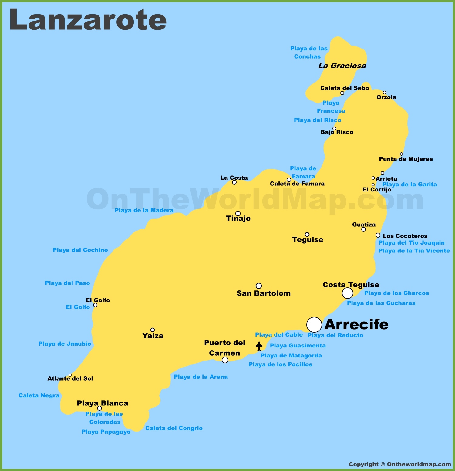 Lanzarote Maps Canary Islands Spain Map Of Lanzarote