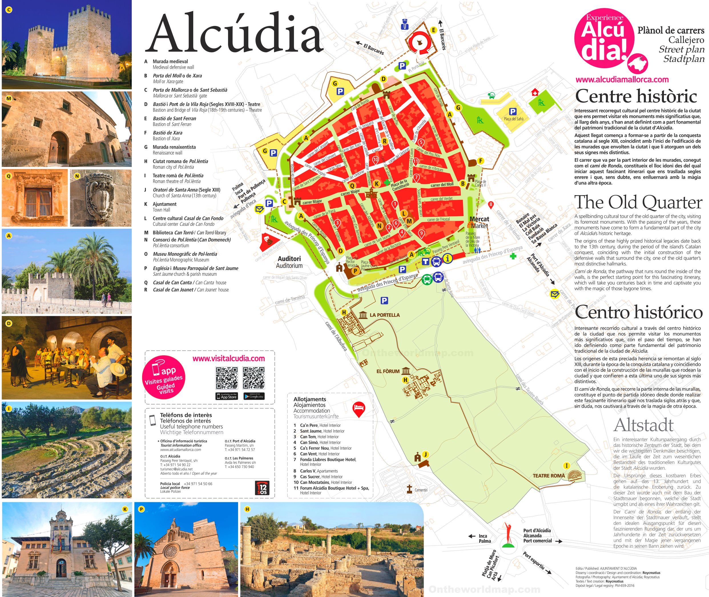 Alcúdia Old Quarter Map - Ontheworldmap.com