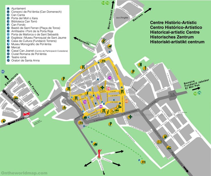 Alcúdia old town map