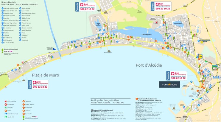 Port d'Alcúdia y Playa de Muro Mapa