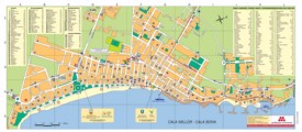 Cala Bona and Cala Millor hotel map
