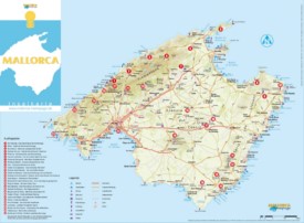 Majorca beach map