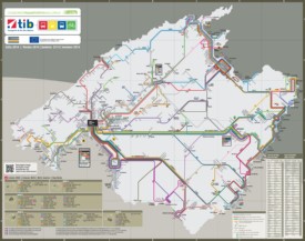 Mallorca - Mapa de autobuses
