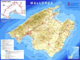 Majorca tourist map