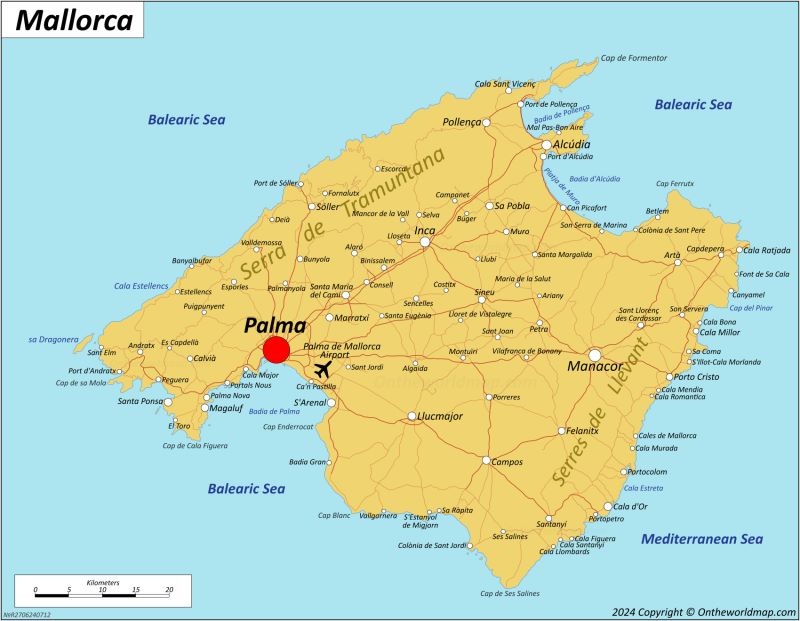 Map of Mallorca
