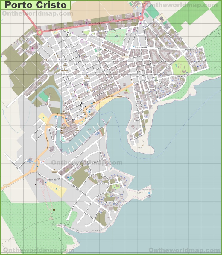 Large detailed map of Porto Cristo