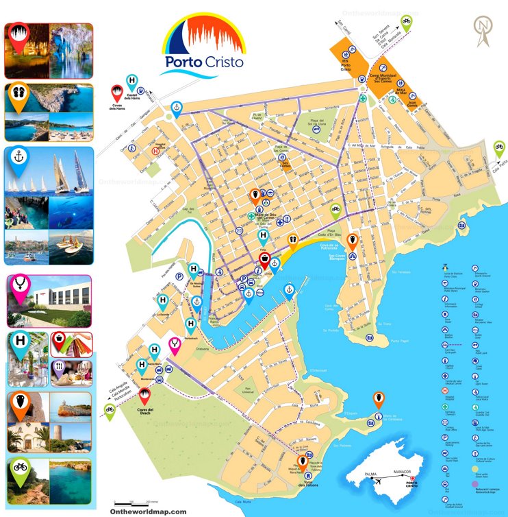 Porto Cristo Tourist Attractions Map