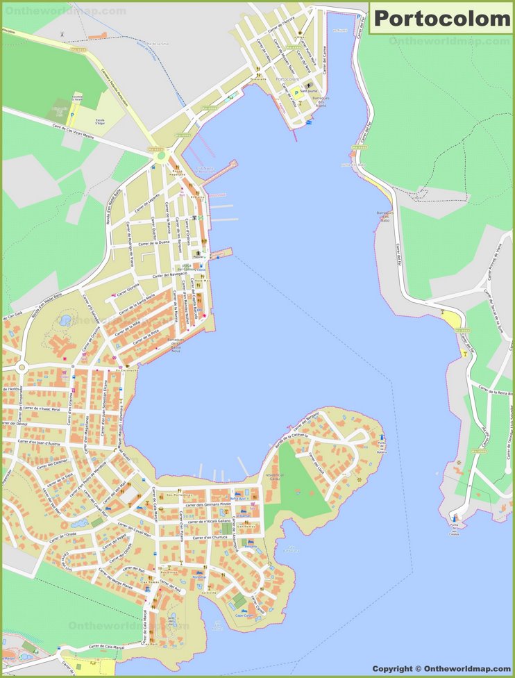 Detailed map of Portocolom