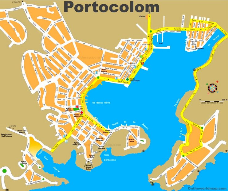 Portocolom Tourist Map