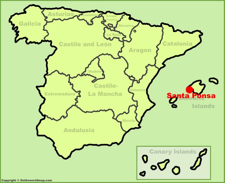 Santa Ponsa location on the Spain map